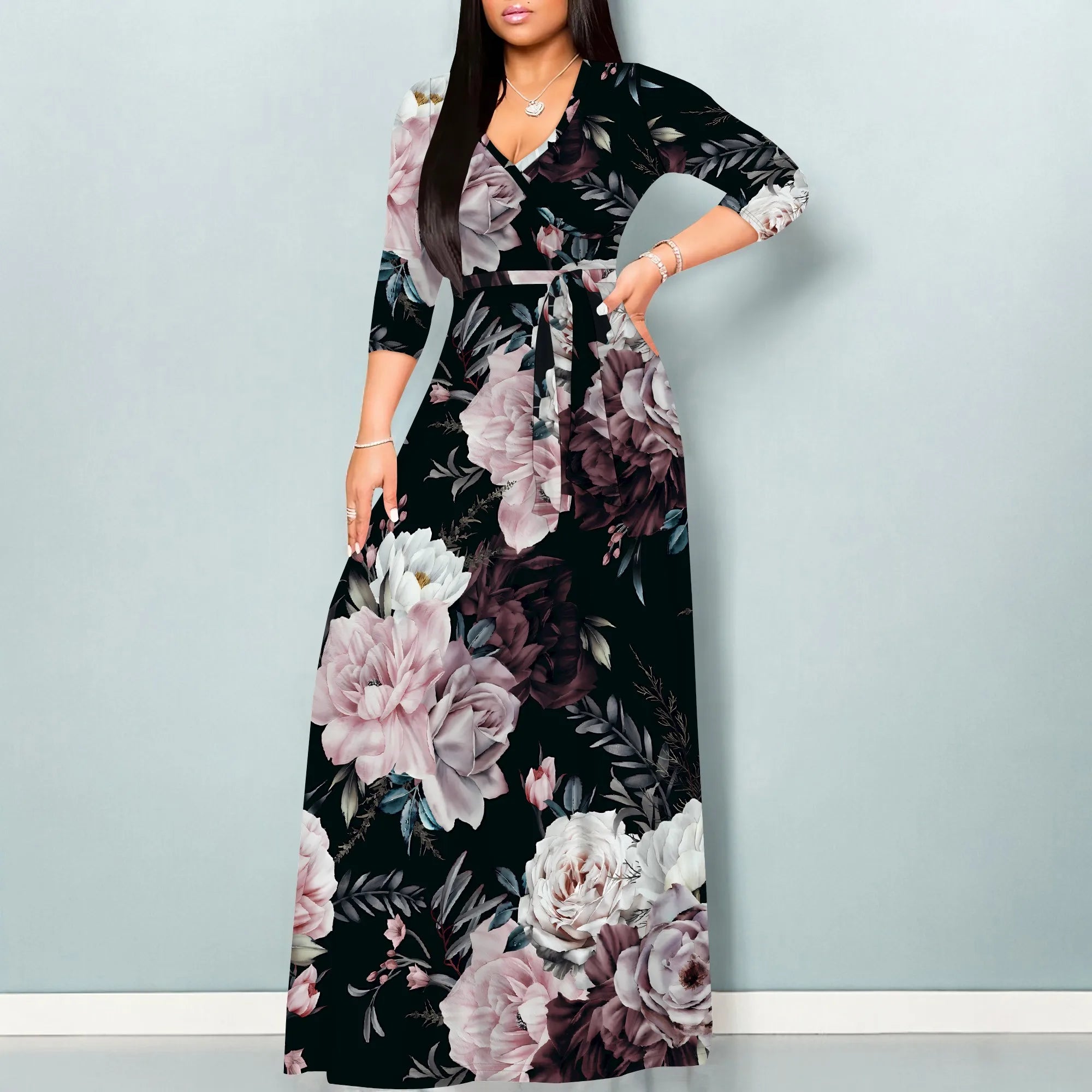 Women’s Plus Size Boho Maxi Dress