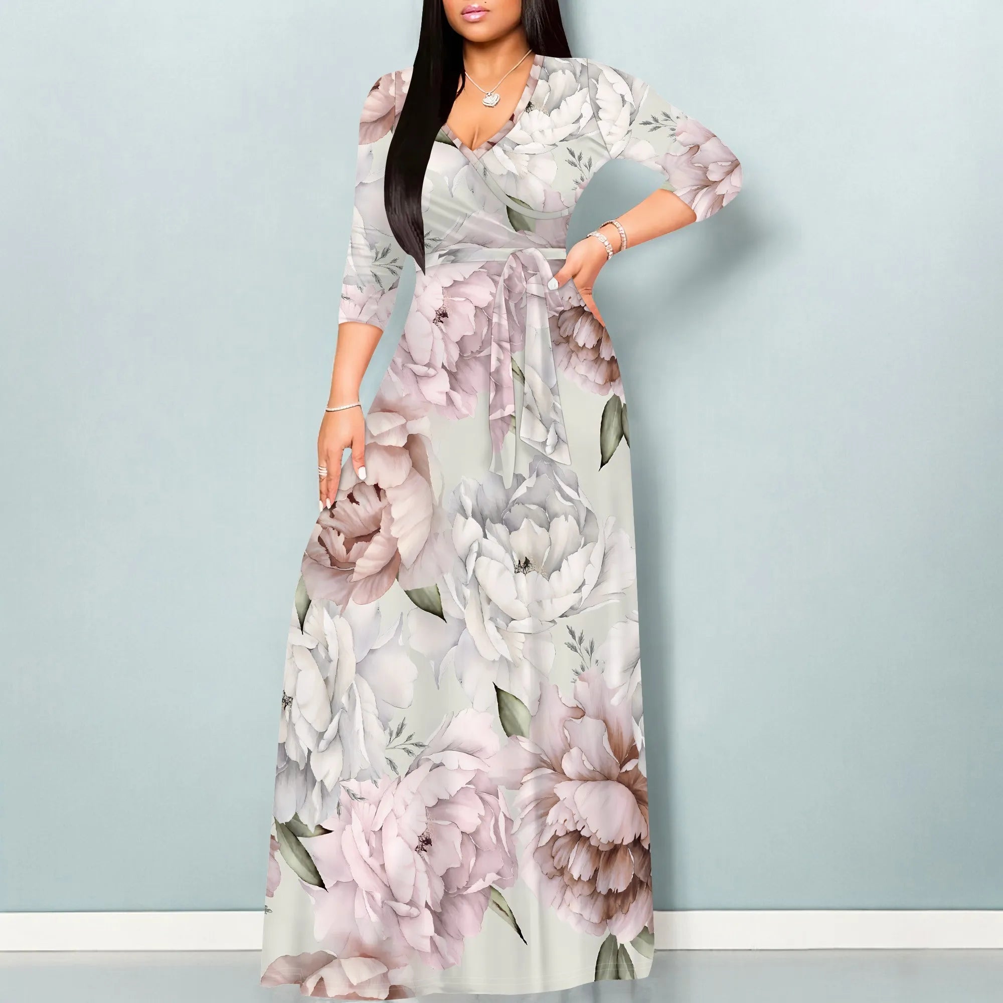 Women’s Plus Size Boho Maxi Dress