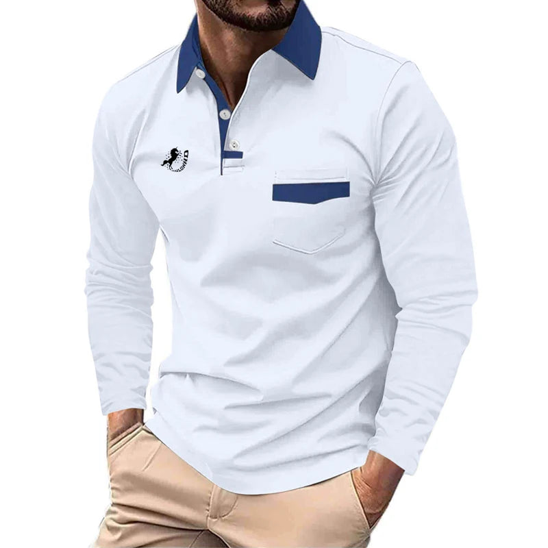 Men’s Sport Lapel Long Sleeve Polo