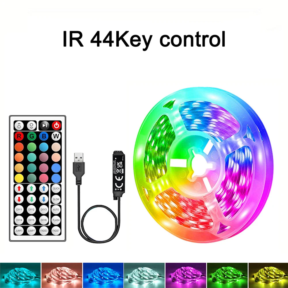 40M/131Ft Led Strip Lights APP 44Keys Remote Control USB 5V Music Sync RGB Flexible Tape Diode Lights for Party Home Luces Led