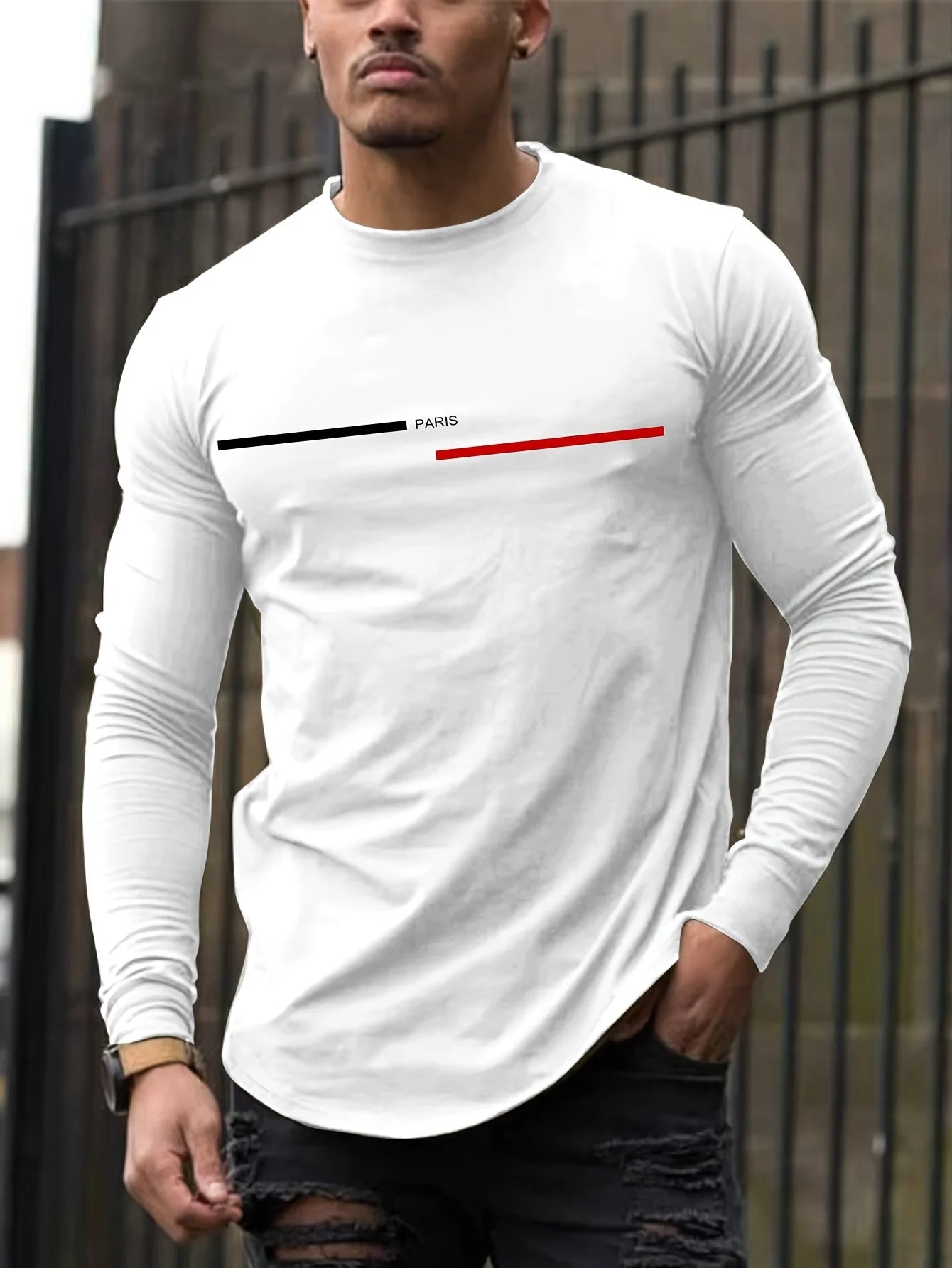 Men’s Casual Cotton Long Sleeve Tee