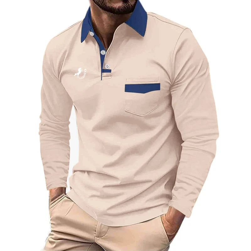 Men’s Sport Lapel Long Sleeve Polo