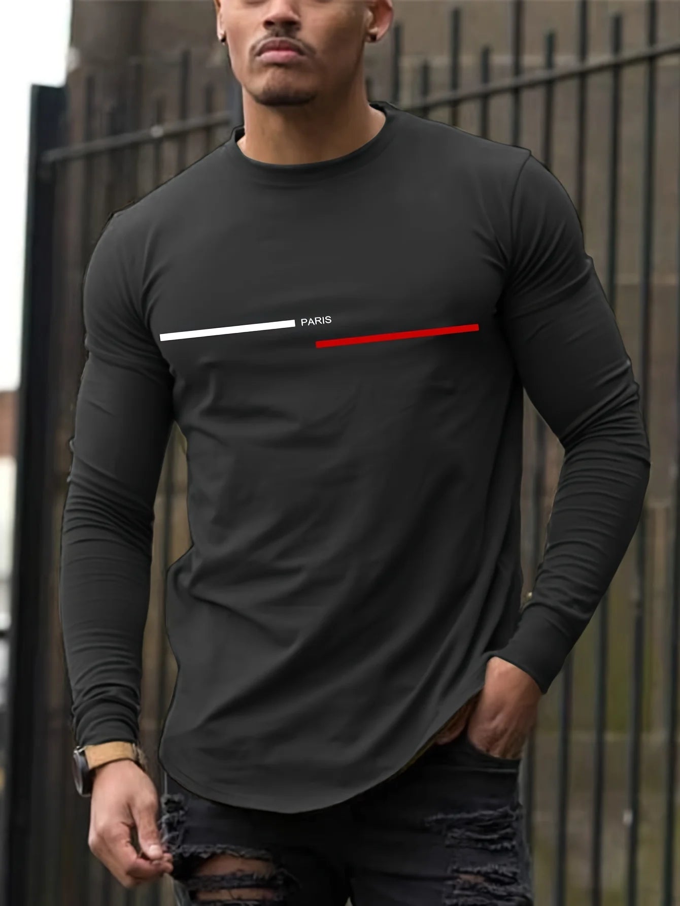 Men’s Casual Cotton Long Sleeve Tee